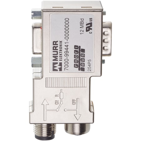 Murrelektronik M12/D-SUB PROFIBUS ADAPTER MINI 90 Degree, M12 male B-cod./M12 female B-cod. 7000-99441-0000000